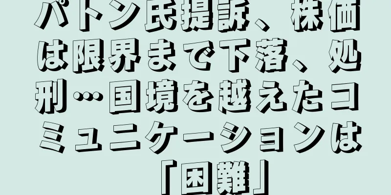 パトン氏提訴、株価は限界まで下落、処刑…国境を越えたコミュニケーションは「困難」
