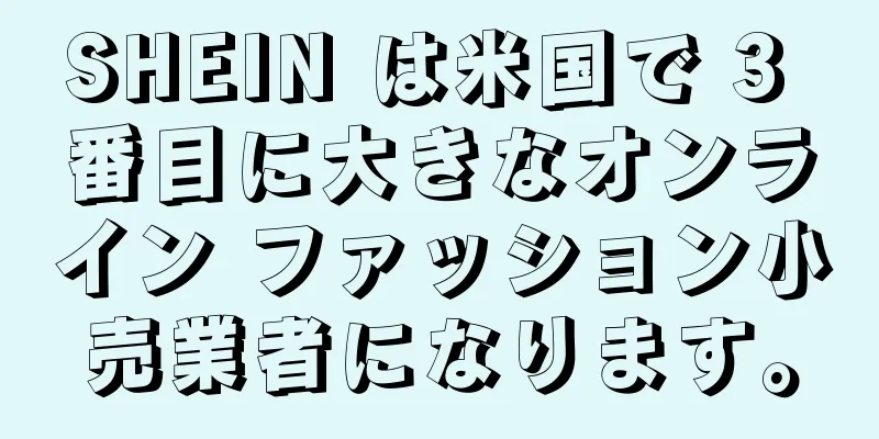 SHEIN は米国で 3 番目に大きなオンライン ファッション小売業者になります。