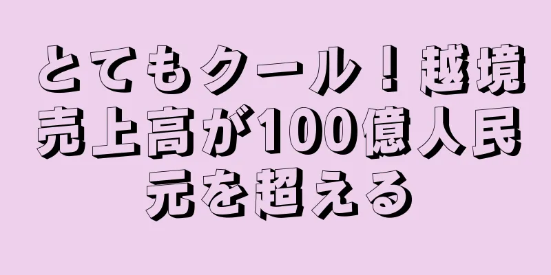 とてもクール！越境売上高が100億人民元を超える