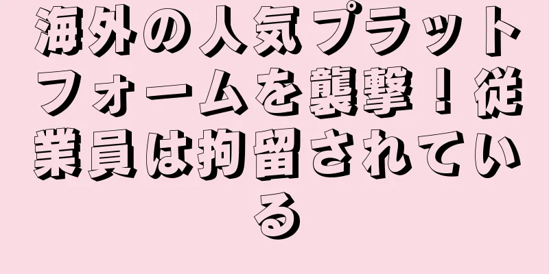 海外の人気プラットフォームを襲撃！従業員は拘留されている