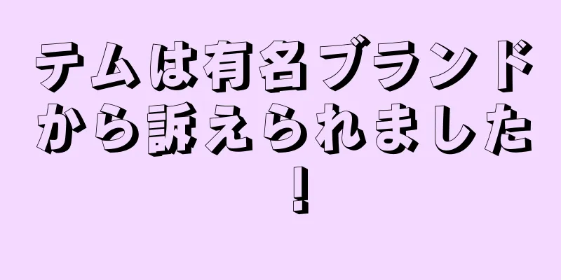 テムは有名ブランドから訴えられました！