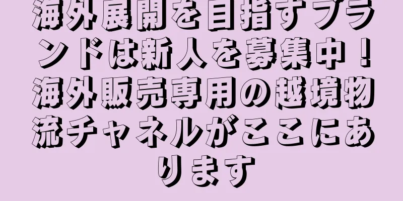 海外展開を目指すブランドは新人を募集中！海外販売専用の越境物流チャネルがここにあります