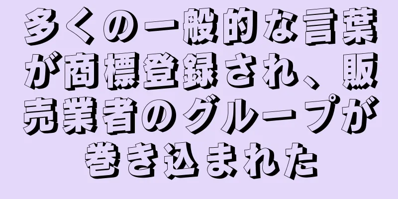 多くの一般的な言葉が商標登録され、販売業者のグループが巻き込まれた