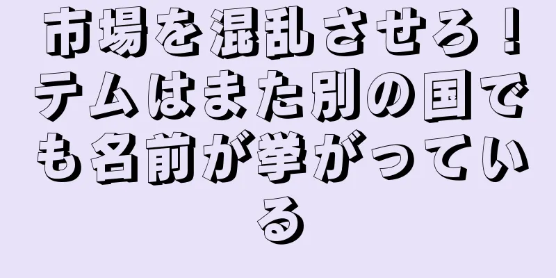 市場を混乱させろ！テムはまた別の国でも名前が挙がっている
