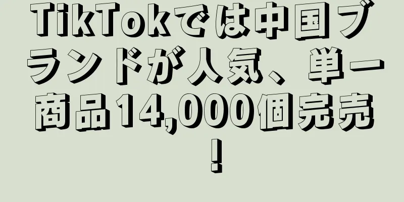 TikTokでは中国ブランドが人気、単一商品14,000個完売！