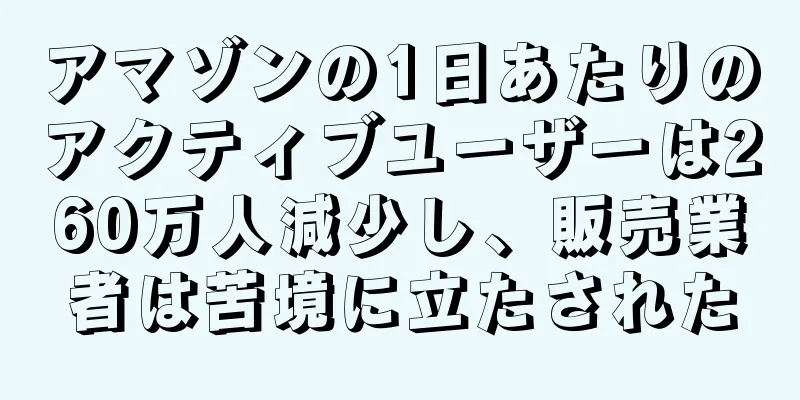 アマゾンの1日あたりのアクティブユーザーは260万人減少し、販売業者は苦境に立たされた