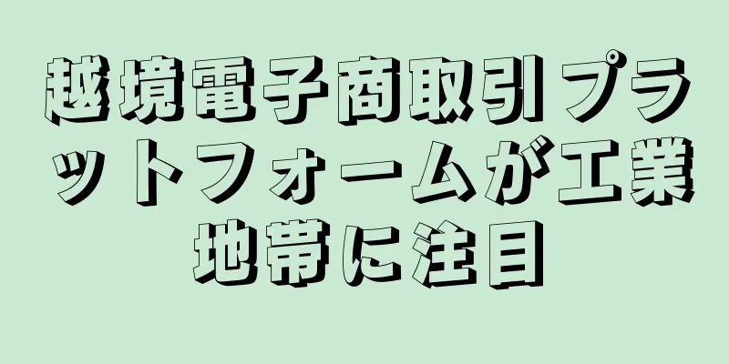 越境電子商取引プラットフォームが工業地帯に注目