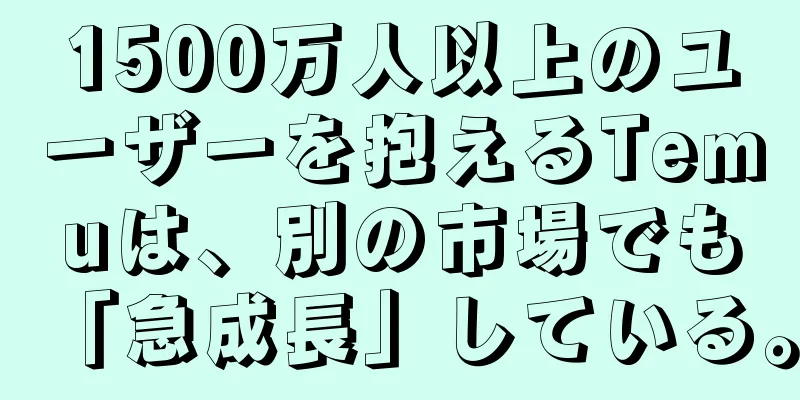 1500万人以上のユーザーを抱えるTemuは、別の市場でも「急成長」している。