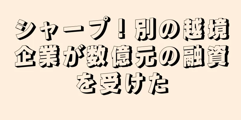 シャープ！別の越境企業が数億元の融資を受けた