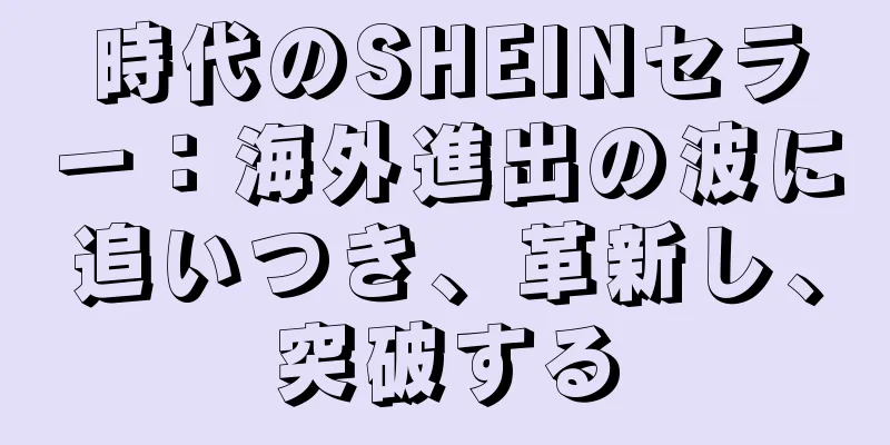 時代のSHEINセラー：海外進出の波に追いつき、革新し、突破する