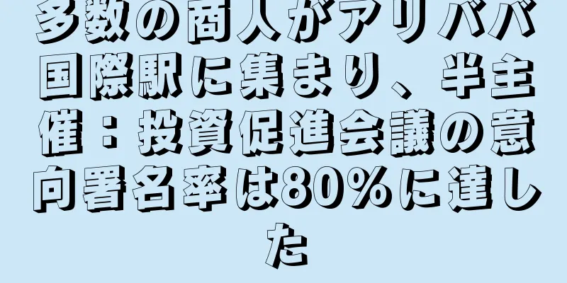 多数の商人がアリババ国際駅に集まり、半主催：投資促進会議の意向署名率は80％に達した