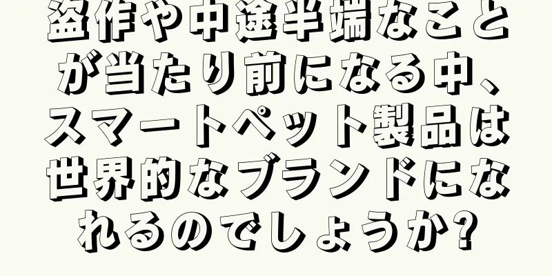 盗作や中途半端なことが当たり前になる中、スマートペット製品は世界的なブランドになれるのでしょうか?