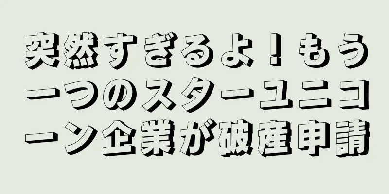 突然すぎるよ！もう一つのスターユニコーン企業が破産申請