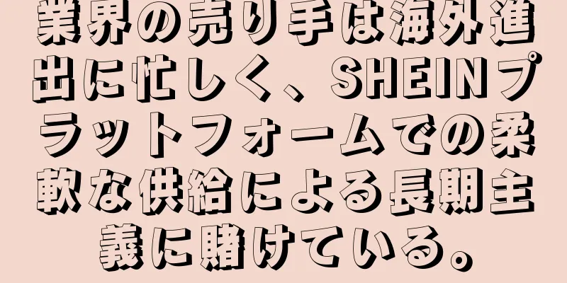業界の売り手は海外進出に忙しく、SHEINプラットフォームでの柔軟な供給による長期主義に賭けている。