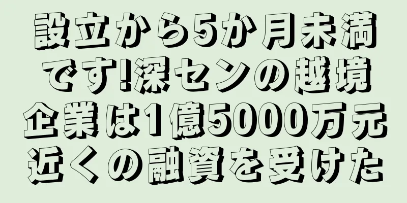 設立から5か月未満です!深センの越境企業は1億5000万元近くの融資を受けた