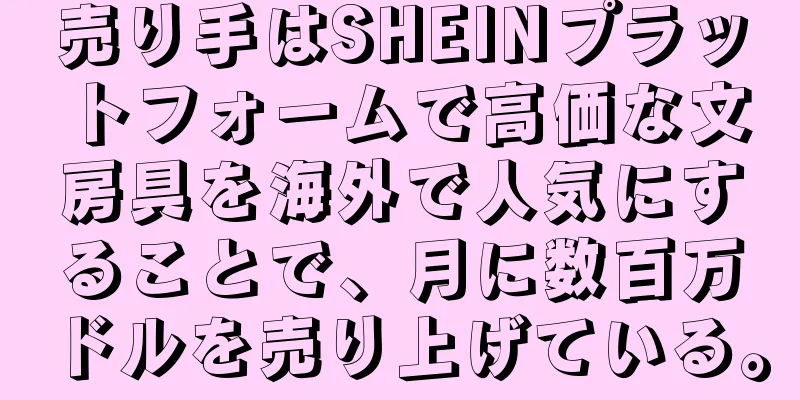 売り手はSHEINプラットフォームで高価な文房具を海外で人気にすることで、月に数百万ドルを売り上げている。