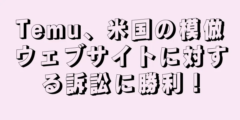 Temu、米国の模倣ウェブサイトに対する訴訟に勝利！