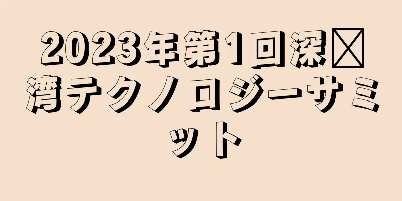 2023年第1回深圳湾テクノロジーサミット