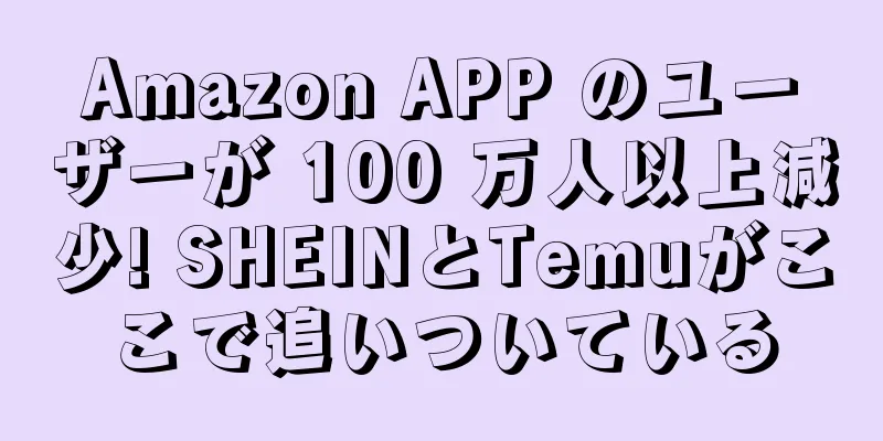Amazon APP のユーザーが 100 万人以上減少! SHEINとTemuがここで追いついている