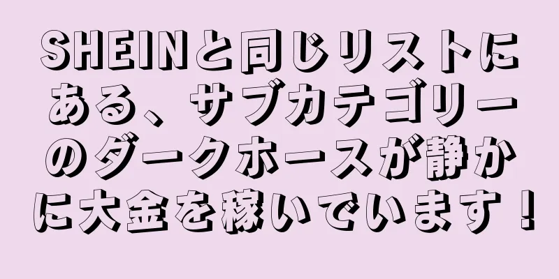 SHEINと同じリストにある、サブカテゴリーのダークホースが静かに大金を稼いでいます！