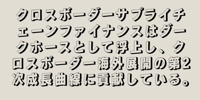 クロスボーダーサプライチェーンファイナンスはダークホースとして浮上し、クロスボーダー海外展開の第2次成長曲線に貢献している。