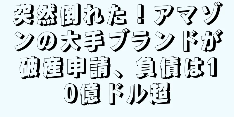 突然倒れた！アマゾンの大手ブランドが破産申請、負債は10億ドル超