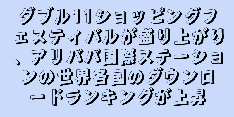 ダブル11ショッピングフェスティバルが盛り上がり、アリババ国際ステーションの世界各国のダウンロードランキングが上昇