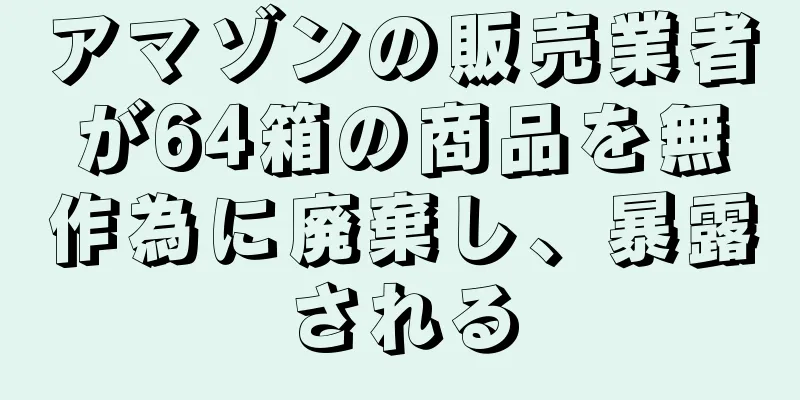 アマゾンの販売業者が64箱の商品を無作為に廃棄し、暴露される