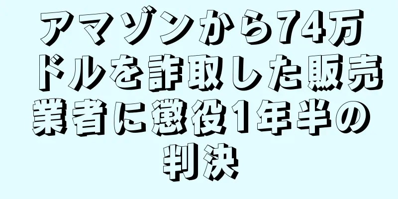 アマゾンから74万ドルを詐取した販売業者に懲役1年半の判決