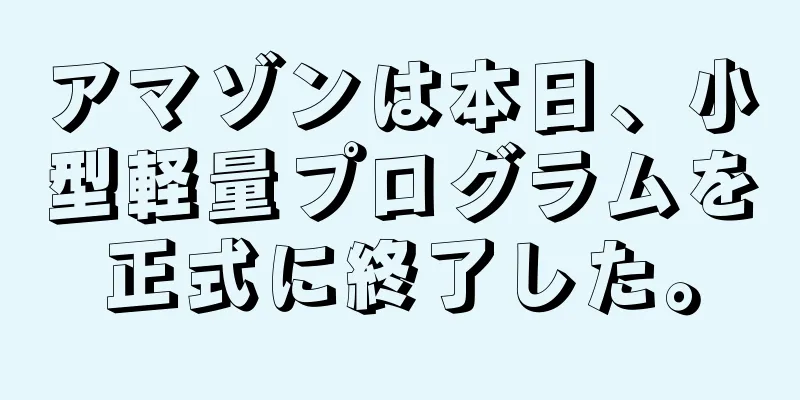 アマゾンは本日、小型軽量プログラムを正式に終了した。