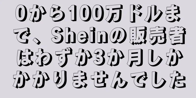 0から100万ドルまで、Sheinの販売者はわずか3か月しかかかりませんでした