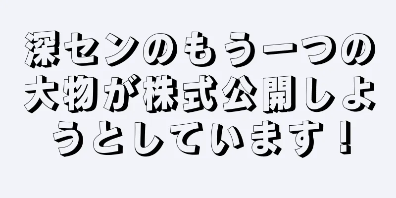 深センのもう一つの大物が株式公開しようとしています！