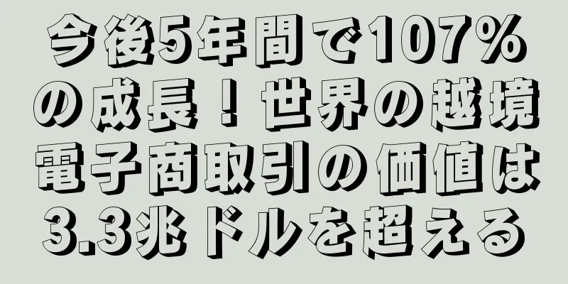 今後5年間で107%の成長！世界の越境電子商取引の価値は3.3兆ドルを超える