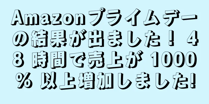 Amazonプライムデーの結果が出ました！ 48 時間で売上が 1000% 以上増加しました!
