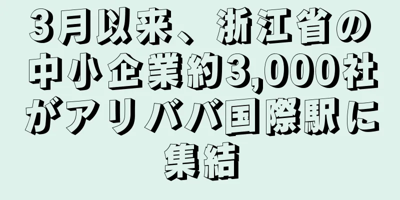 3月以来、浙江省の中小企業約3,000社がアリババ国際駅に集結