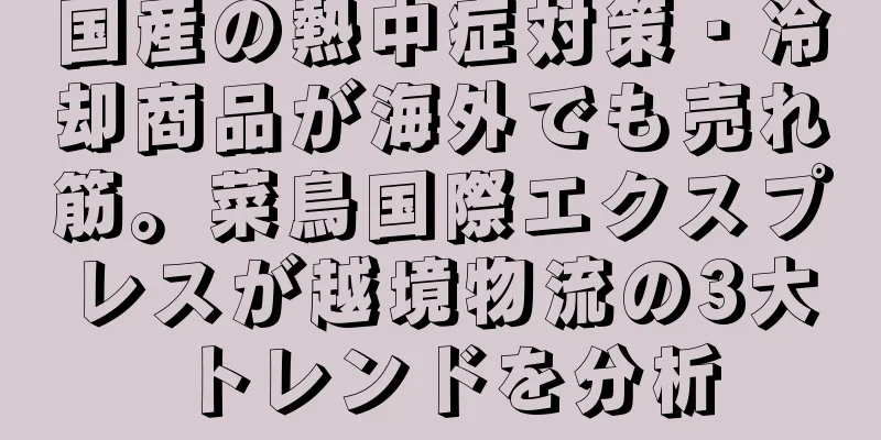 国産の熱中症対策・冷却商品が海外でも売れ筋。菜鳥国際エクスプレスが越境物流の3大トレンドを分析