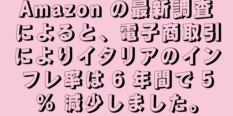 Amazon の最新調査によると、電子商取引によりイタリアのインフレ率は 6 年間で 5% 減少しました。