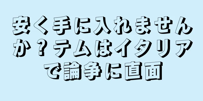 安く手に入れませんか？テムはイタリアで論争に直面
