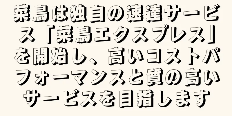 菜鳥は独自の速達サービス「菜鳥エクスプレス」を開始し、高いコストパフォーマンスと質の高いサービスを目指します