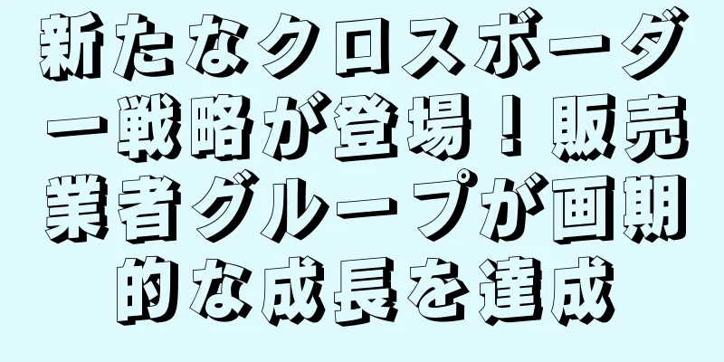 新たなクロスボーダー戦略が登場！販売業者グループが画期的な成長を達成