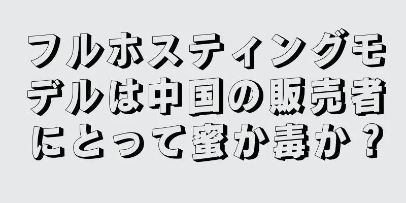 フルホスティングモデルは中国の販売者にとって蜜か毒か？