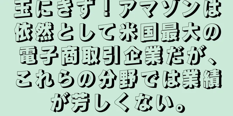 玉にきず！アマゾンは依然として米国最大の電子商取引企業だが、これらの分野では業績が芳しくない。