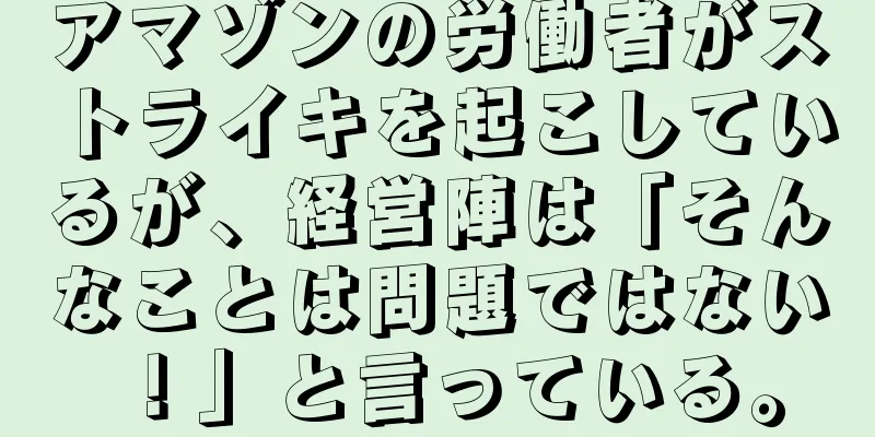 アマゾンの労働者がストライキを起こしているが、経営陣は「そんなことは問題ではない！」と言っている。