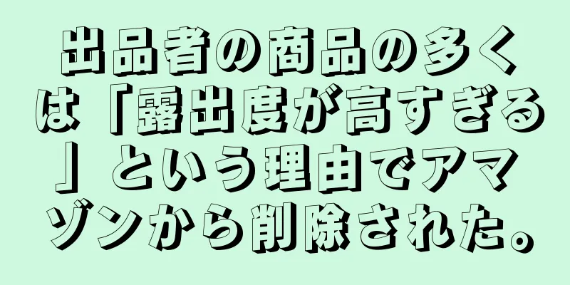 出品者の商品の多くは「露出度が高すぎる」という理由でアマゾンから削除された。