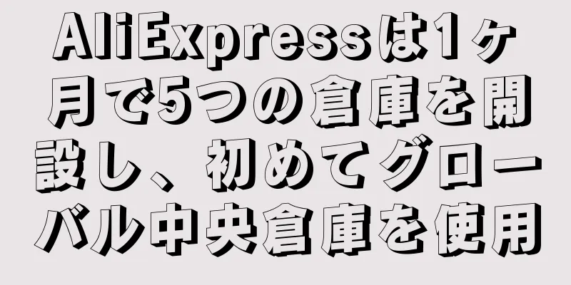 AliExpressは1ヶ月で5つの倉庫を開設し、初めてグローバル中央倉庫を使用