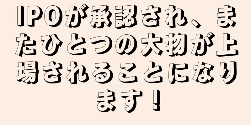 IPOが承認され、またひとつの大物が上場されることになります！