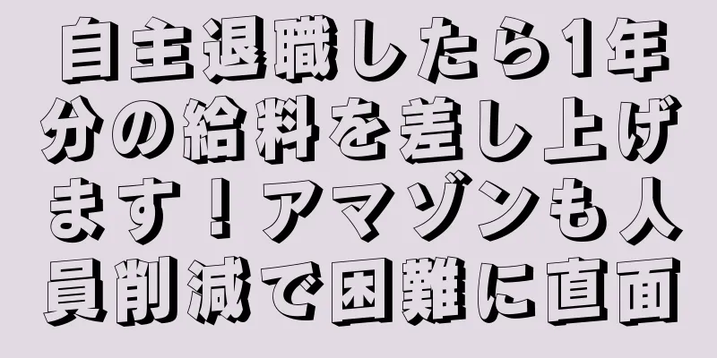 自主退職したら1年分の給料を差し上げます！アマゾンも人員削減で困難に直面