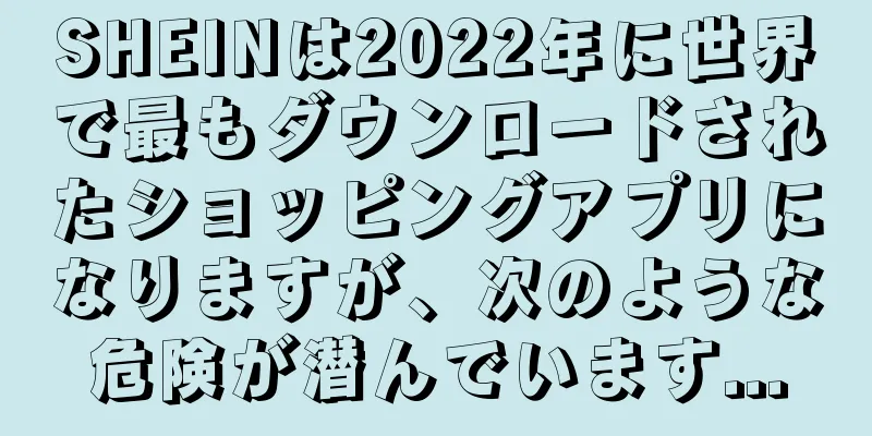 SHEINは2022年に世界で最もダウンロードされたショッピングアプリになりますが、次のような危険が潜んでいます...