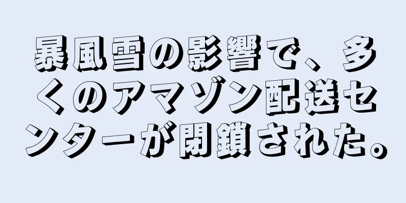 暴風雪の影響で、多くのアマゾン配送センターが閉鎖された。