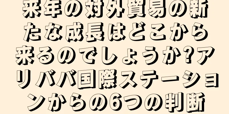 来年の対外貿易の新たな成長はどこから来るのでしょうか?アリババ国際ステーションからの6つの判断